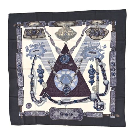 HERMES Silk Tibet Scarf 90 1323746 